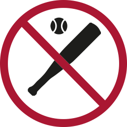 Verbotene Gegenstände - Sportausrüstung