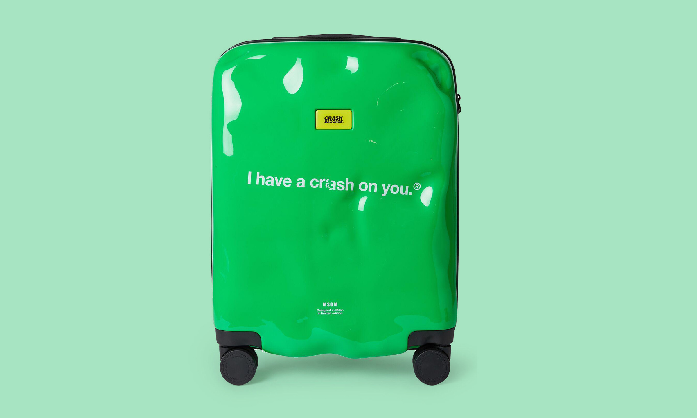 beste Koffermodelle grüner Crash baggage